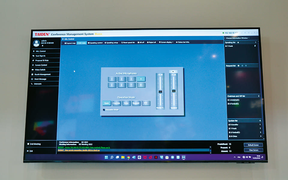 212 Sonomag Salon ISE 2022 Barcelone Media Vision Taiden Conference Managment System