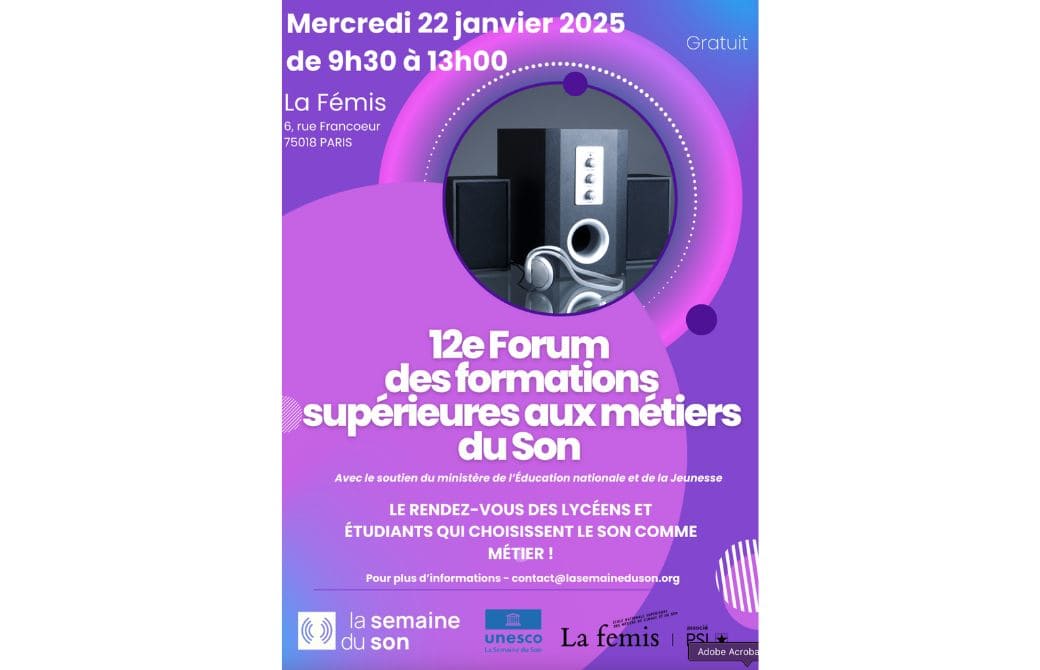 12ème Forum des Formations Supérieures aux Métiers du Son