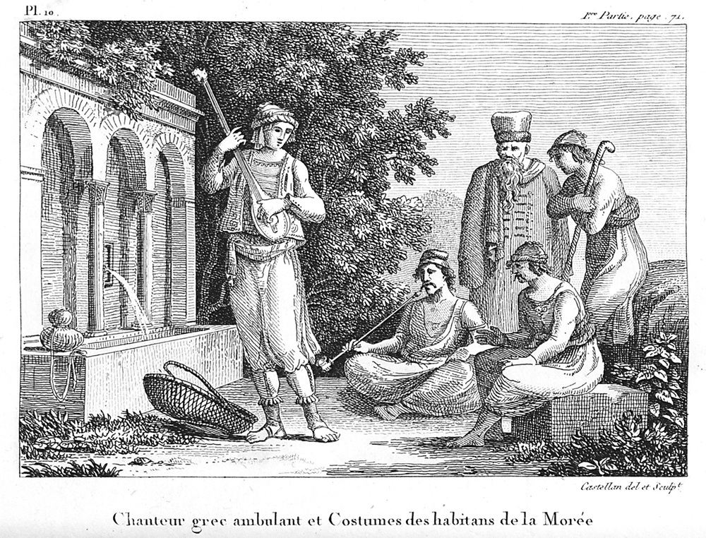 07 audio 3D tuto immersif 360 Eric Moutot sonomag Chanteur grec ambulant et costumes des habitans de la Morée Castellan Antoine laurent 1808