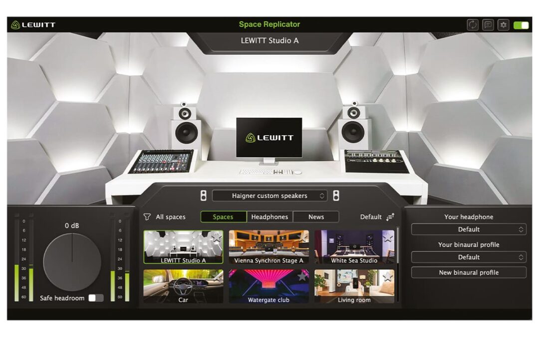 Lewitt Space Replicator, simulations acoustiques au casque