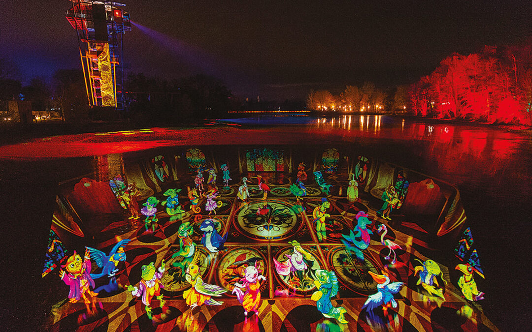 Vidéo mapping au sol géant